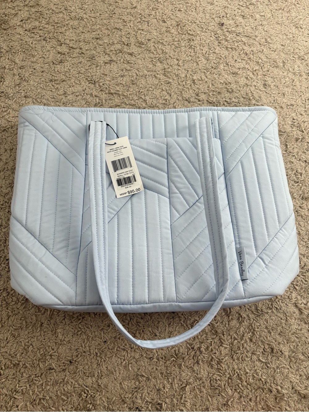 Vera Bradley Light Blue Quilted Tote